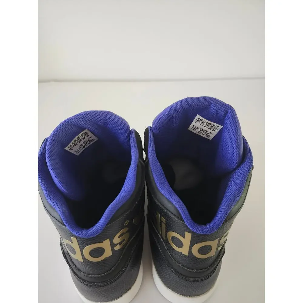 Adidas AR 2.0 Men's Black Gold Purple Sz 9 High Top Sneaker Retro Strap